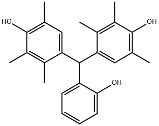 (2-HYDROXYPHENYL)BIS(4-HYDROXY-2,3,5-TRIMETHYLPHENYL)METHANE Struktur