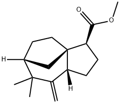 methyl [3S-(3alpha,3aalpha,6alpha,8aalpha)]-octahydro-7,7-dimethyl-8-methylene-1H-3a,6-methanoazulene-3-carboxylate Struktur