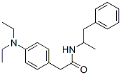 2-(4-Diethylaminophenyl)-N-(1-methyl-2-phenylethyl)acetamide Struktur