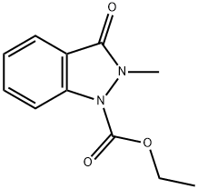 2,3-Dihydro-2-methyl-3-oxo-1H-indazole-1-carboxylic acid ethyl ester Struktur