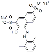 3-Hydroxy-4-[(2,6-dimethylphenyl)azo]-2,7-naphthalenedisulfonic acid disodium salt Struktur