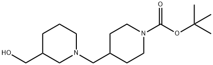 1-Boc-4-(3-hydroxyMethylpiperidin-1-ylMethyl)piperidine Struktur