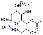 (2S,4S,5R,6R)-5-acetamido-6-(1-acetyloxy-2,3-dihydroxypropyl)-2,4-dihydroxyoxane-2-carboxylic acid Struktur