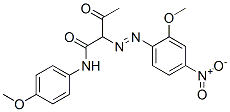 Butanamide, 2-(2-methoxy-4-nitrophenyl)azo-N-(4-methoxyphenyl)-3-oxo- Struktur