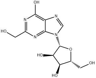 2-Hydroxymethyl-9-[beta-d-ribofuranosyl]hypoxanthine Struktur