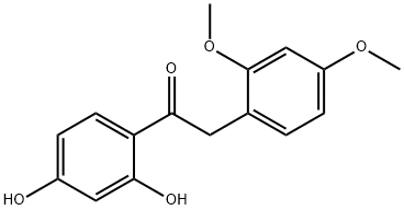 1-(2,4-Dihydroxyphenyl)-2-(2,4-dimethoxyphenyl)ethanone Struktur