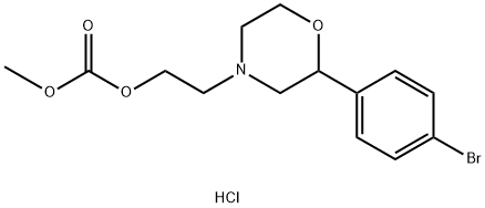 Carbonic acid, 2-(2-(4-bromophenyl)-4-morpholinyl)ethyl methyl ester,  hydrochloride Struktur