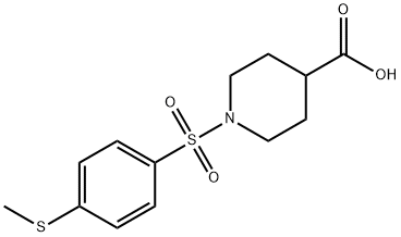 1-{[4-(methylthio)phenyl]sulfonyl}piperidine-4-carboxylic acid Struktur