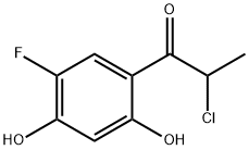 1-Propanone, 2-chloro-1-(5-fluoro-2,4-dihydroxyphenyl)- (9CI) Struktur