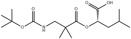 (2S)-2-{[3-(TERT-BUTOXYCARBONYL)-2,2-DIMETHYLPROPANOYL]OXY}-4-METHYLPENTANOIC ACID Struktur