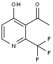 1-[4-Hydroxy-2-(trifluoromethyl)pyridin-3-yl]-ethanone Struktur