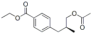 Benzoic acid, 4-[3-(acetyloxy)-2-methylpropyl]-, ethyl ester, (S)- (9CI) Struktur