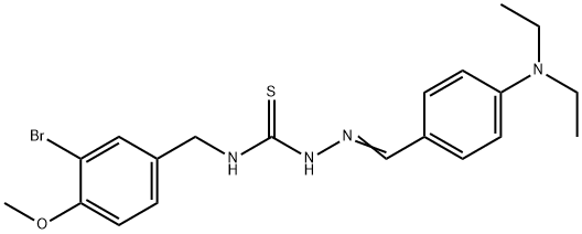 Hydrazinecarbothioamide, N-((3-bromo-4-methoxyphenyl)methyl)-2-((4-(di ethylamino)phenyl)methylene)- Struktur