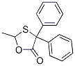 2-Methyl-4,4-diphenyl-1,3-oxathiolan-5-one Struktur