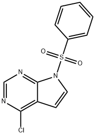 4-CHLORO-7-(PHENYLSULFONYL)-7H-PYRROLO[2,3-D]PYRIMIDINE Struktur