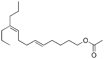 10-Propyl-5,9-tridecadien-1-ol acetate Struktur