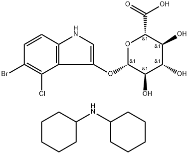 5-Bromo-4-chloro-3-indolyl-beta-D-glucuronide cyclohexylammonium salt Struktur