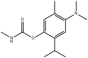 Methylcarbamic acid 4-(dimethylamino)-5-methyl-2-(1-methylethyl)phenyl ester Struktur