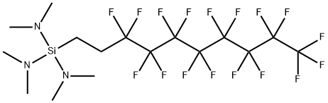 (heptadecaflroro-1,1,2,2-tetrahydrodecyl)tris(dimethylamino)silane Struktur