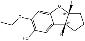 1H-Cyclopenta[b]benzofuran-7-ol,6-ethoxy-2,3,3a,8b-tetrahydro-,cis-(9CI) Struktur