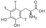 DIHYDROXYPHENYLALANINE, L-3,4-[RING 2,5,6-3H] Struktur