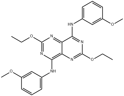 4,8-Bis(m-anisidino)-2,6-diethoxypyrimido[5,4-d]pyrimidine Struktur