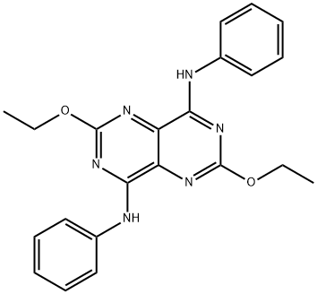 4,8-Dianilino-2,6-diethoxypyrimido[5,4-d]pyrimidine Struktur