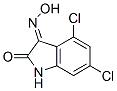 4,6-Dichloro-2,3-dihydro-3-(hydroxyimino)-1H-indol-2-one Struktur