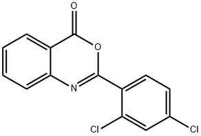 2-(2,4-Dichlorophenyl)-4H-3,1-benzoxazin-4-one Struktur