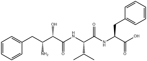 L-Phenylalanine, N-((2S,3R)-3-amino-2-hydroxy-1-oxo-4-phenylbuty)-L-va lyl- Struktur