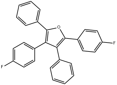 2,4-Bis(p-fluorophenyl)-3,5-diphenylfuran Struktur