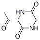 2,5-Piperazinedione,  3-acetyl- Struktur