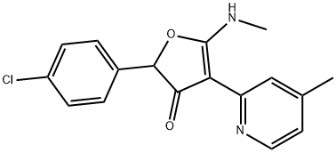 3(2H)-Furanone,  2-(4-chlorophenyl)-5-(methylamino)-4-(4-methyl-2-pyridinyl)- Struktur