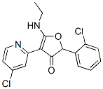 3(2H)-Furanone,  2-(2-chlorophenyl)-4-(4-chloro-2-pyridinyl)-5-(ethylamino)- Struktur