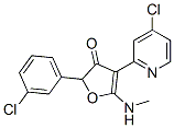 3(2H)-Furanone,  2-(3-chlorophenyl)-4-(4-chloro-2-pyridinyl)-5-(methylamino)- Struktur