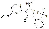 3(2H)-Furanone,  4-[4-(ethylthio)-2-pyridinyl]-5-(methylamino)-2-[2-(trifluoromethyl)phenyl]- Struktur