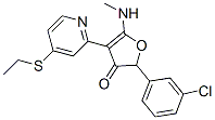 3(2H)-Furanone,  2-(3-chlorophenyl)-4-[4-(ethylthio)-2-pyridinyl]-5-(methylamino)- Struktur