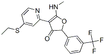 3(2H)-Furanone,  4-[4-(ethylthio)-2-pyridinyl]-5-(methylamino)-2-[3-(trifluoromethyl)phenyl]- Struktur