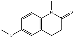 2(1H)-Quinolinethione,  3,4-dihydro-6-methoxy-1-methyl- Struktur