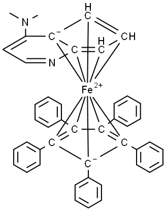 (R)-(+)-4-DIMETHYLAMINOPYRINDINYL(PENTAPHENYLCYCLOPENTADIENYL)IRON Struktur