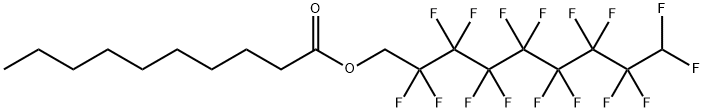 Decanoic acid 2,2,3,3,4,4,5,5,6,6,7,7,8,8,9,9-hexadecafluorononyl ester Struktur