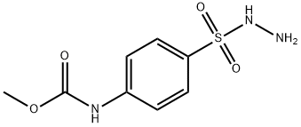 4-Hydrazinosulphonylphenylcarbanoic acid methanol ester Struktur