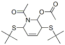 2-Acetoxy-1-acetyl-3,6-di(tert-butylthio)-1,2,3,6-tetrahydropyridine Struktur