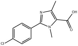 2-(4-CHLOROPHENYL)-1,4-DIMETHYL-1H-IMIDAZOLE-5-CARBOXYLIC ACID Struktur