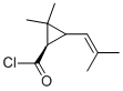 Cyclopropanecarbonyl chloride, 2,2-dimethyl-3-(2-methyl-1-propenyl)-, (1R)- (9CI) Struktur