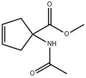 3-Cyclopentene-1-carboxylic  acid,  1-(acetylamino)-,  methyl  ester Struktur