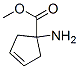 3-Cyclopentene-1-carboxylicacid,1-amino-,methylester(9CI) Struktur