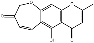 5-Hydroxy-2-methyl-4H-pyrano[3,2-h][1]benzoxepine-4,8(9H)-dione Struktur