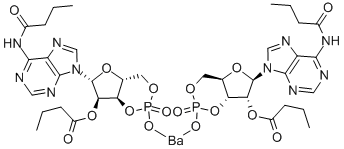 Barium dibutyacyladenosine cyclphosphate Struktur