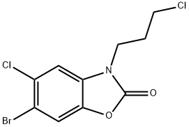 2-Benzoxazolinone, 6-bromo-5-chloro-3-(3-chloropropyl)- Struktur